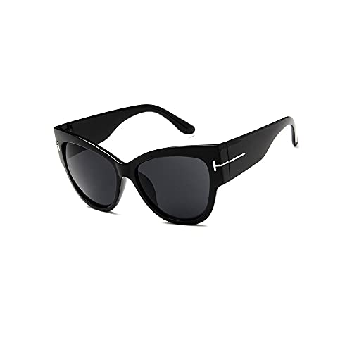 TECH-LINE-DIRECT FASHION ACCESSORIES Schwarze Katzenaugen-Sonnenbrille, übergroß, Damen, Retro, Katzenauge, reflektierend von TECH-LINE-DIRECT FASHION ACCESSORIES