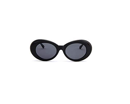 Vintage Sonnenbrille mit ovalem Rahmen, Unisex, Schwarz , von TECH-LINE-DIRECT