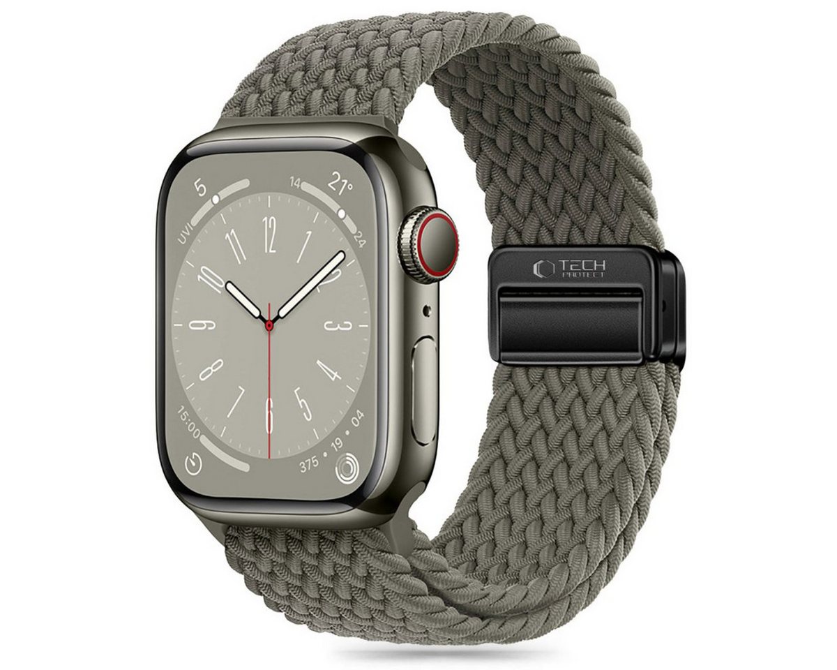 TECH PROTECT Armband (Armband, Einzelartikel), Geflochtenes Nylonarmband mit Magnetverschluss für Apple Watch von TECH PROTECT