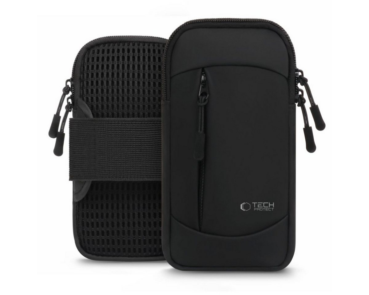 TECH PROTECT Armband M6 (Einzelartikel), Wasserabweisendes Sportarmband mit drei Taschen von TECH PROTECT