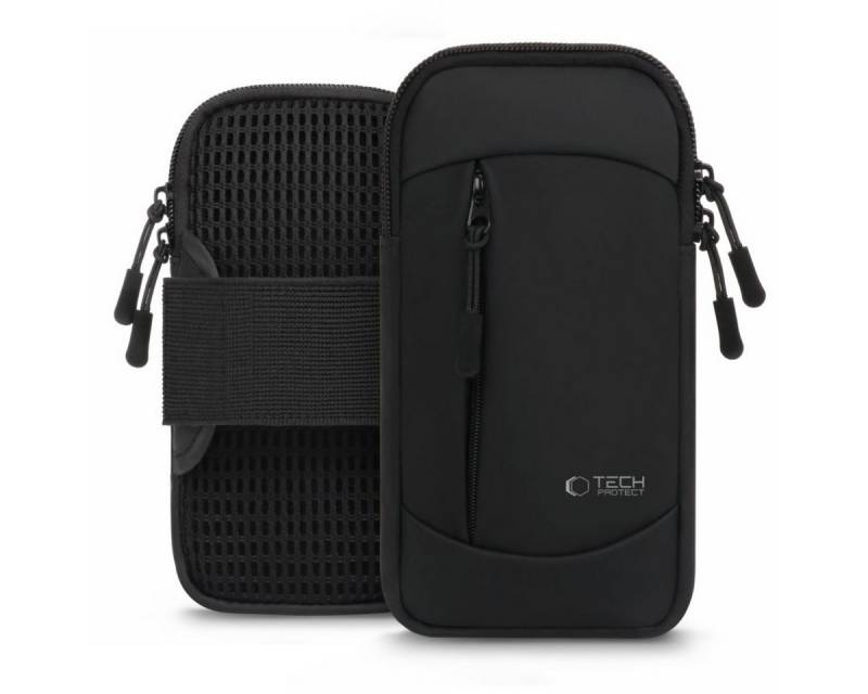 TECH PROTECT Armband M6 (Einzelartikel), Wasserabweisendes Sportarmband mit drei Taschen von TECH PROTECT