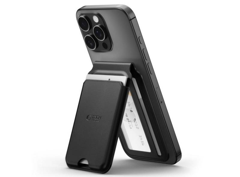 TECH PROTECT Kartenetui (Einzelartikel), MagSafe-kompatibler Kartenhalter mit RFID-Schutz und Ständerfunktion von TECH PROTECT
