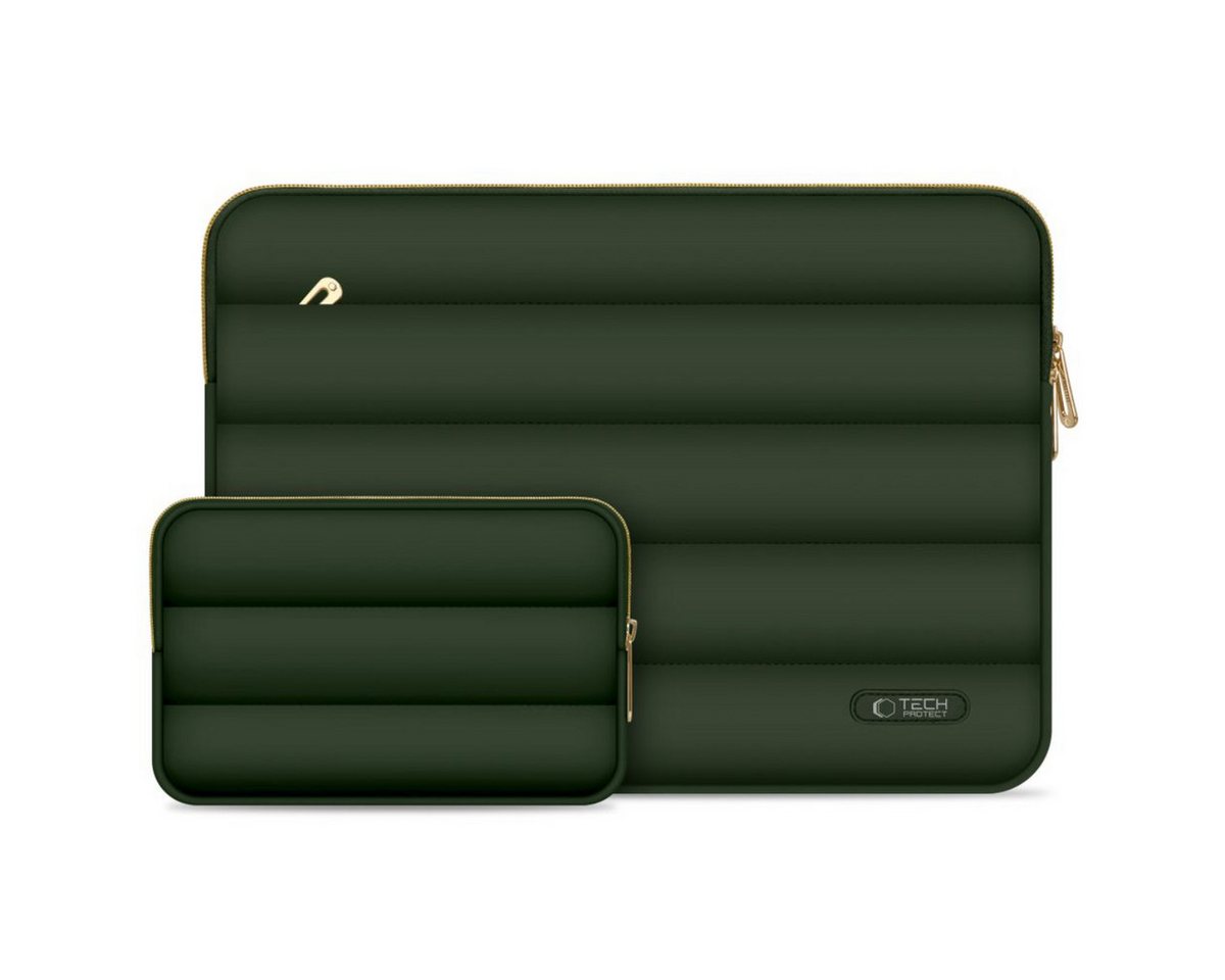 TECH PROTECT Laptoptasche (Laptoptasche und Zubehörhülle), Gepolsterte Laptop- und Zubehörhülle im modernen Puffy-Design von TECH PROTECT