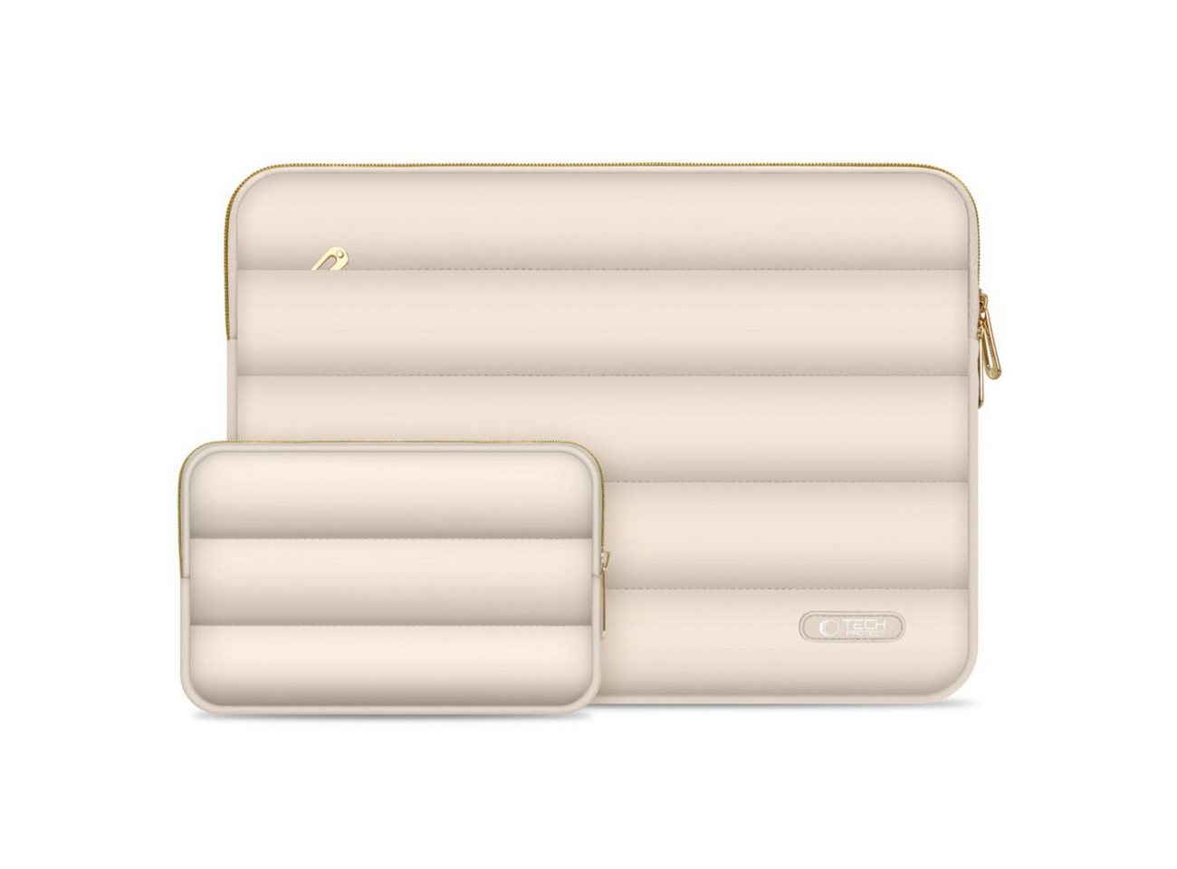 TECH PROTECT Laptoptasche Puffy 13–14" (2-teiliges Set: Laptoptasche + Zubehörtasche), Stoßdämpfende Laptop-Schutzhülle mit Zubehörtasche von TECH PROTECT