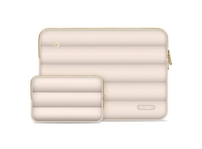 TECH PROTECT Laptoptasche Puffy 13–14" (2-teiliges Set: Laptoptasche + Zubehörtasche), Stoßdämpfende Laptop-Schutzhülle mit Zubehörtasche von TECH PROTECT