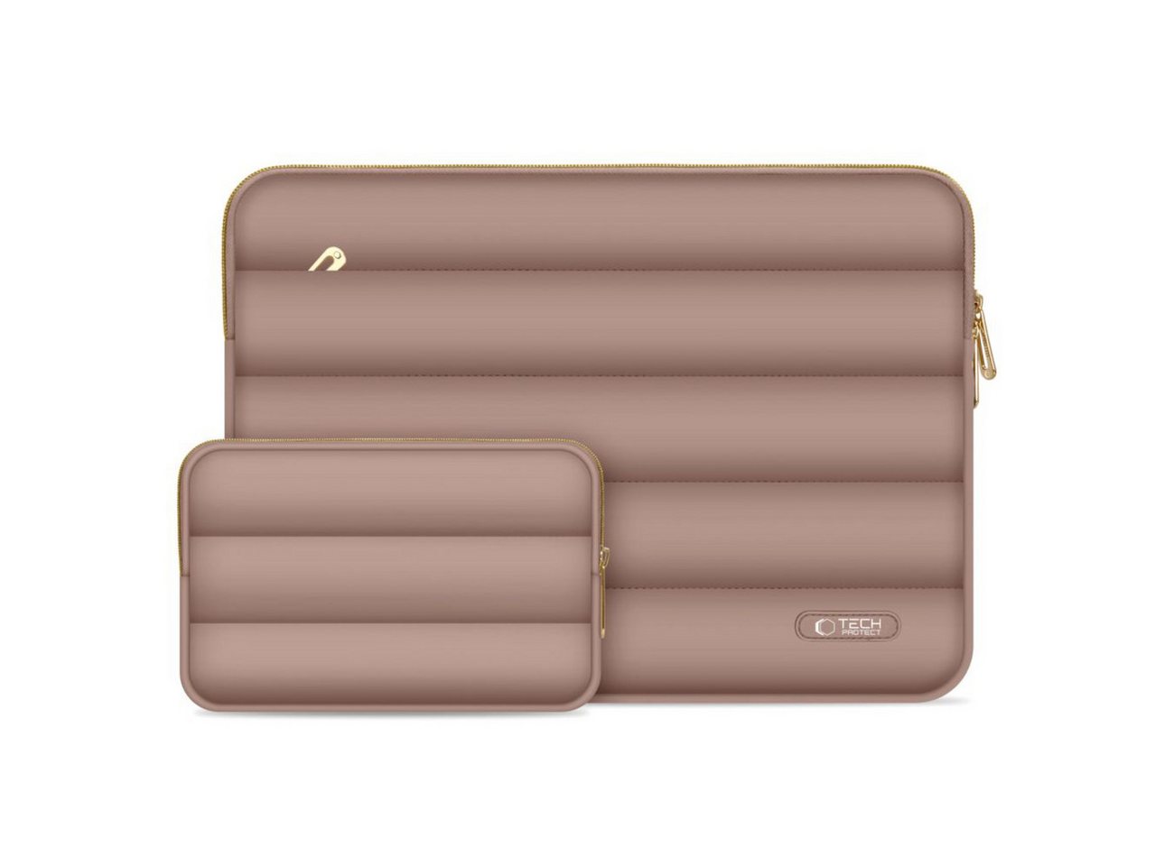 TECH PROTECT Laptoptasche Puffy 13–14" (2-teiliges Set: Laptoptasche + Zubehörtasche), Stoßdämpfende Laptop-Schutzhülle mit Zubehörtasche von TECH PROTECT