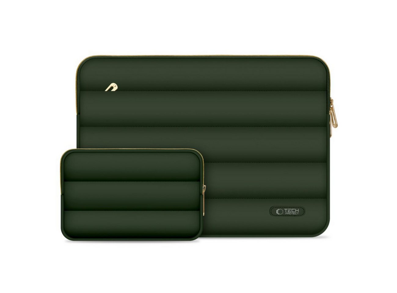 TECH PROTECT Laptoptasche Puffy 13–14" (2-teiliges Set: Laptoptasche + Zubehörtasche), Stoßdämpfende Laptop-Schutzhülle mit Zubehörtasche von TECH PROTECT