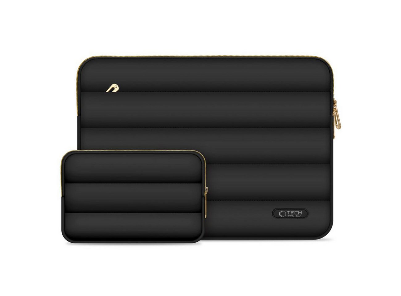 TECH PROTECT Laptoptasche Puffy 13–14" (2-teiliges Set: Laptoptasche + Zubehörtasche), Stoßdämpfende Laptop-Schutzhülle mit Zubehörtasche von TECH PROTECT