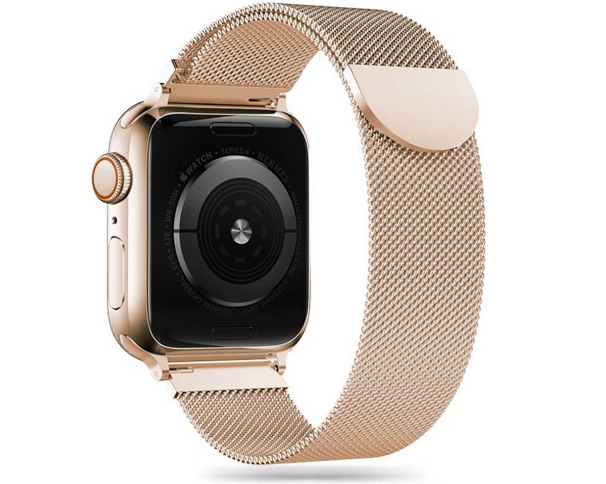 TECH PROTECT Smartwatch-Armband für Apple Watch (42/44/45/49 mm), Elegantes Edelstahl-Milanese Armband von TECH PROTECT