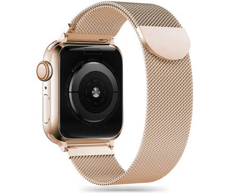 TECH PROTECT Smartwatch-Armband für Apple Watch (42/44/45/49 mm), Elegantes Edelstahl-Milanese Armband von TECH PROTECT