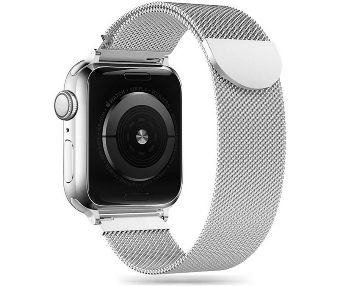 TECH PROTECT Smartwatch-Armband für Apple Watch (42/44/45/49 mm), Elegantes Edelstahl-Milanese Armband von TECH PROTECT