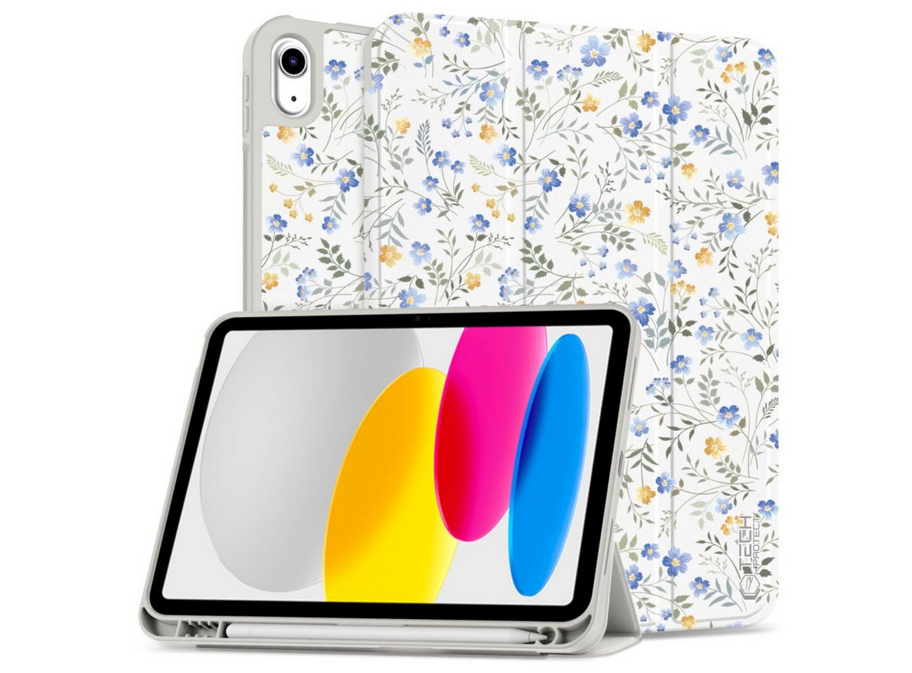 TECH PROTECT Tablettasche für iPad 10,9" (10. Gen. 2022) / 11" (11. Gen. 2025) (Einzelprodukt, Einzelhülle), Silikonhülle mit Apple Pen Fach und Standfunktion von TECH PROTECT