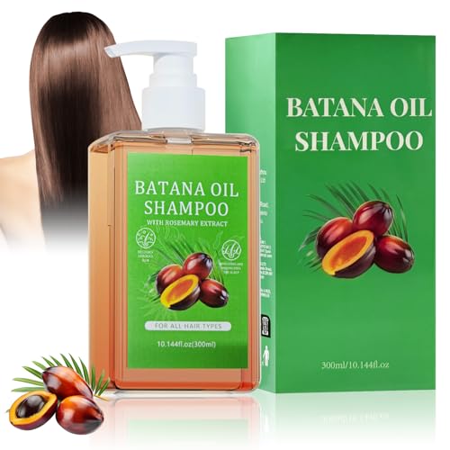 Batana Oil Shampoo 300ml Batana Öl für Haare Shampoo mit Rosmarin-Extrakt Haarwachstum Rosmarinshampoo für dünner werdendes Haar für Frauen und Männer von TECHEEL