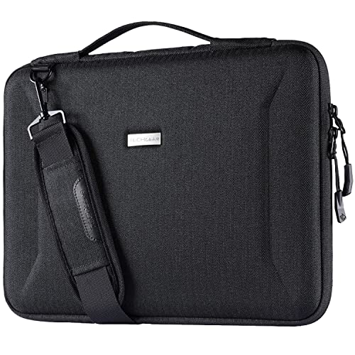 TECHGEAR Organizer 12 zoll zu 13,3 zoll Laptop Tasche Stoßfeste Reisetasche mit Reißverschluss, Griff + Schultergurt für MacBook Air 13", Macbook Pro 13 2021 / Pro 14 2021, Surface Pro 8/7/6/X/5/4/3 von TECHGEAR