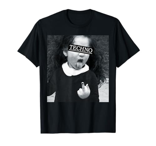 TECHNO KIND MIT ZUNGE & MITTELFINGER. RAVER RAVE FUN T-Shirt von TECHNO KIND MIT ZUNGE & MITTELFINGER