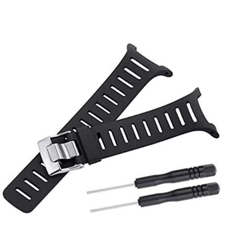 20 mm Gummi-Uhrenarmbänder Ersatz für Suunto Uhrenarmband T1 T1C T3 T3C T3D T4C T4D, Riemen von TECKEEN