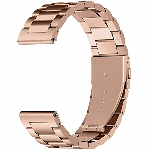 TECKEEN Metall Edelstahl Uhrenarmband Smart Watch Ersatzarmband für Huawei (Watch GT 2 Pro), Rose Gold von TECKEEN