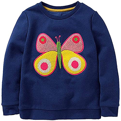 Mädchen Sweatshirt für Kinder Süß Cartoon Pullover Baumwolle Top Langarm T-Shirt Größe 1-2 Jahre von TEDD