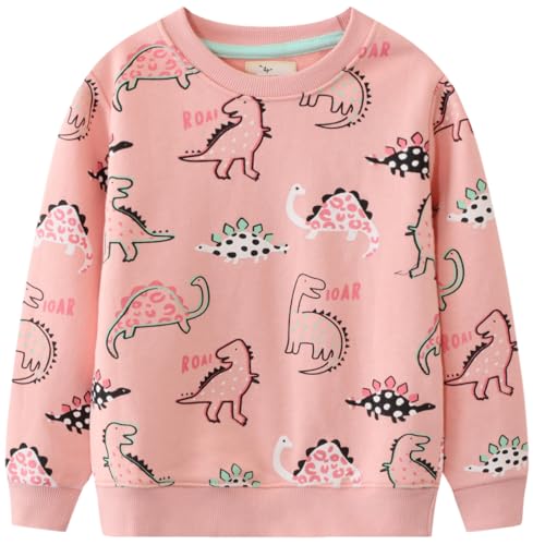 Mädchen Sweatshirt für Kinder Süß Cartoon Pullover Baumwolle Top Langarm T-Shirt Größe 11-12 Jahre von TEDD