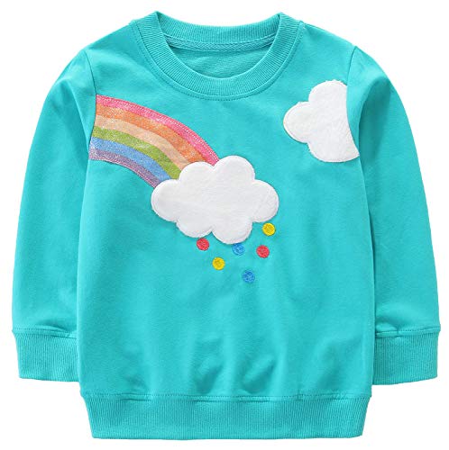 Mädchen Sweatshirt für Kinder Süß Cartoon Pullover Baumwolle Top Langarm T-Shirt Größe 2-3 Jahre von TEDD