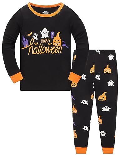 TEDD Jungen Schlafanzug Halloween Langarm Zweiteilig Pyjama Kinder Baumwolle Schlafanzüge Set Winter Weihnachten Nachtwäsche Größe 11-12 Jahre von TEDD