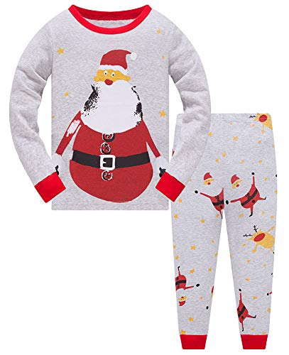 TEDD Weihnachten Kinder Schlafanzug Jungen Pyjama Langarm Baumwolle Mädchen Zweiteilig Schlafanzüge Set Nachtwäsche Größe 2-3 Jahre von TEDD