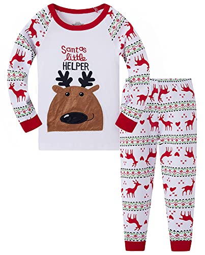 TEDD Weihnachten Kinder Schlafanzug Jungen Pyjama Langarm Baumwolle Mädchen Zweiteilig Schlafanzüge Set Winter Nachtwäsche Größe 11-12 Jahre von TEDD