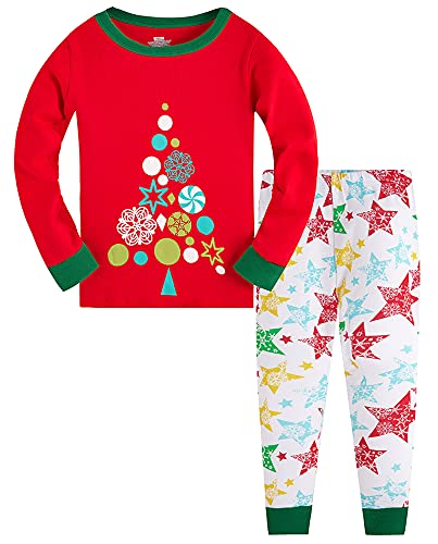 TEDD Weihnachten Kinder Schlafanzug Jungen Pyjama Langarm Baumwolle Mädchen Zweiteilig Schlafanzüge Set Winter Nachtwäsche Größe 2-3 Jahre von TEDD