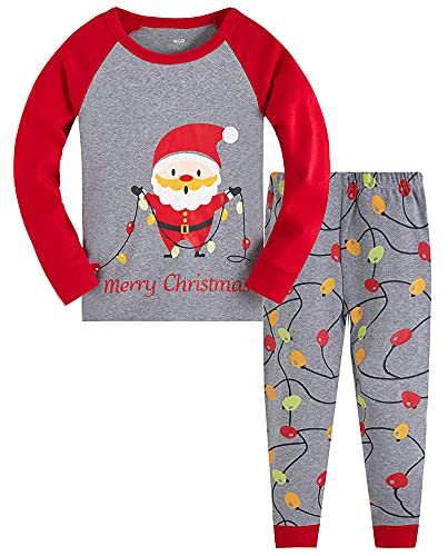 TEDD Weihnachten Kinder Schlafanzug Jungen Pyjama Langarm Baumwolle Mädchen Zweiteilig Schlafanzüge Set Winter Nachtwäsche Größe 4-5 Jahre von TEDD