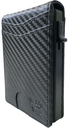 TEDDY VOSS Minimalistische Geldbörse für Herren, RFID-blockierend, Pop-Up-Karten-Geldbörse, moderne Herren-Geldbörse mit 9–13 Karten, Metallgeldbörse mit Geldklammer und Ausweisfenster TEDDY VOSS Minimalistische Geldbörse für Herren, RFID-blockierend, Pop-Up-Karten-Geldbörse, moderne Herren-Geldbörse mit 9–13 Karten, Metallgeldbörse mit Geldklammer und Ausweisfenster von TEDDY VOSS