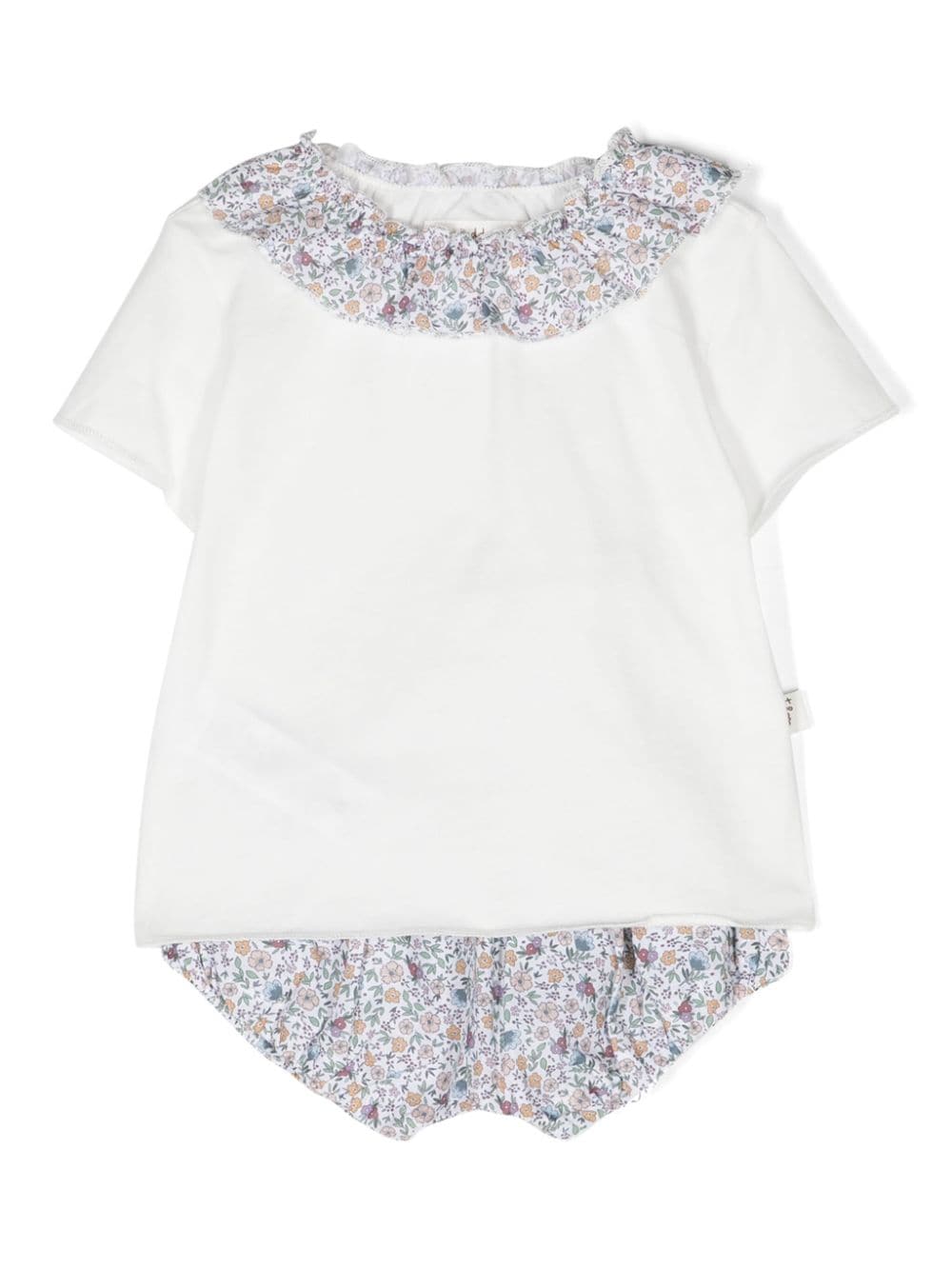 TEDDY & MINOU Short-Set mit Blumen-Print - Weiß von TEDDY & MINOU