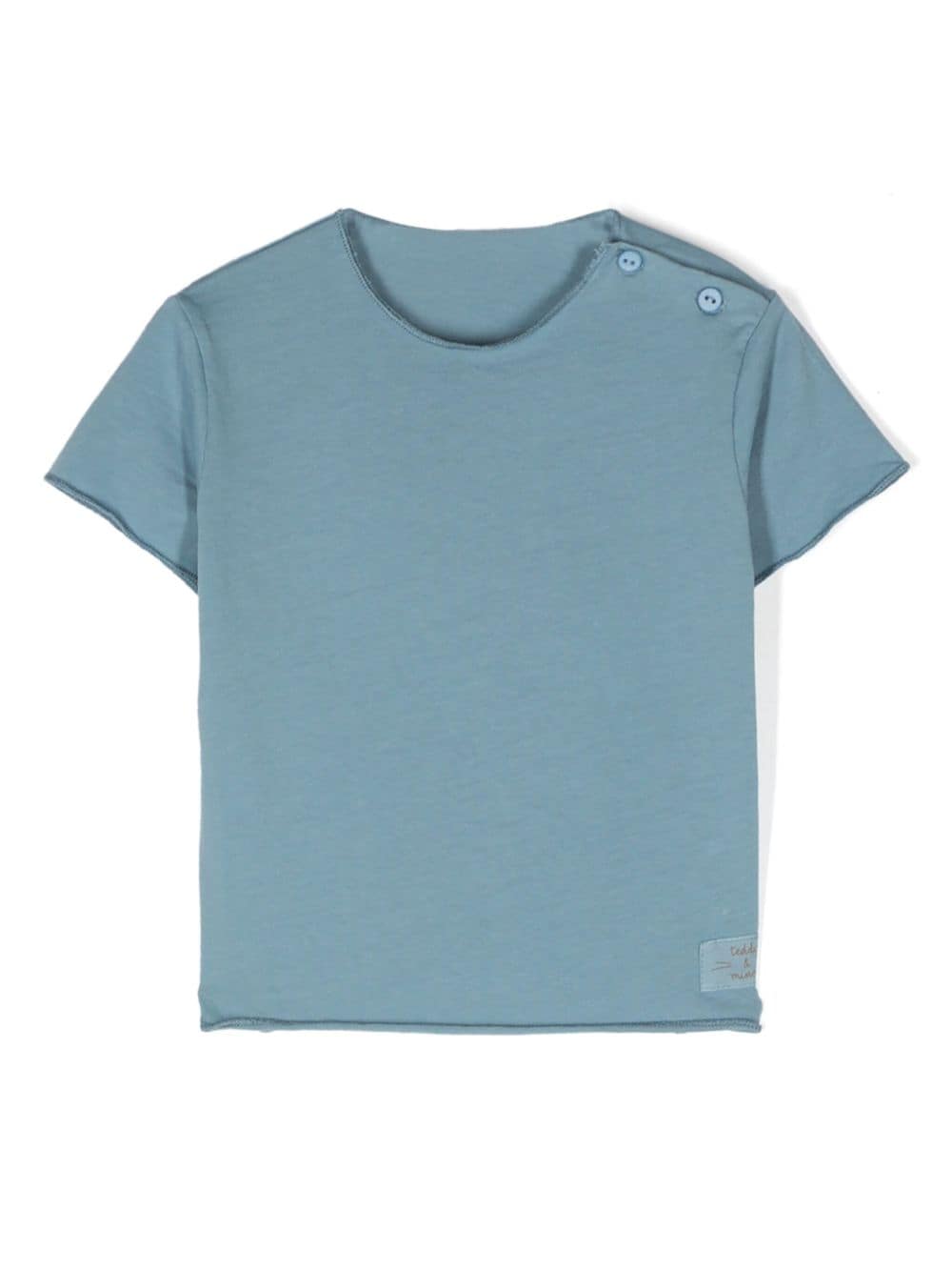 TEDDY & MINOU T-Shirt mit Logo-Patch - Blau von TEDDY & MINOU