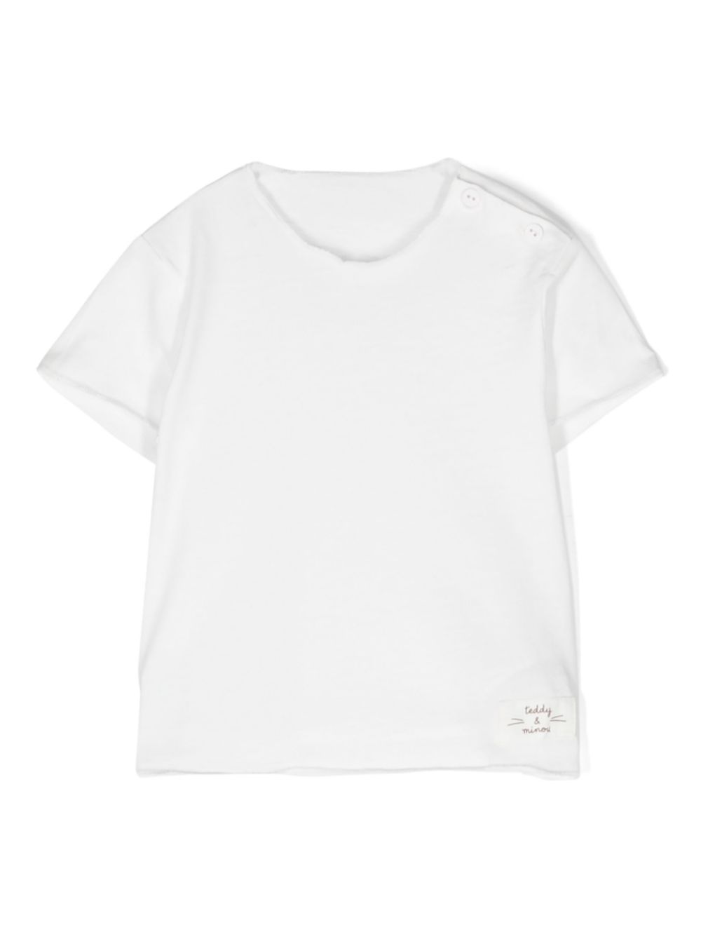 TEDDY & MINOU T-Shirt mit Logo-Patch - Weiß von TEDDY & MINOU