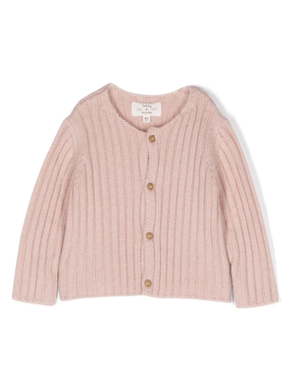 TEDDY & MINOU Gerippter Cardigan - Rosa von TEDDY & MINOU