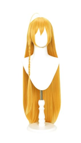 Cosplay-Perücke, lange, gelbe Perücke, geschichtet, glatt, für Damen, Cosplay, Faser-Perücken (gelb) von TEDPRBGE
