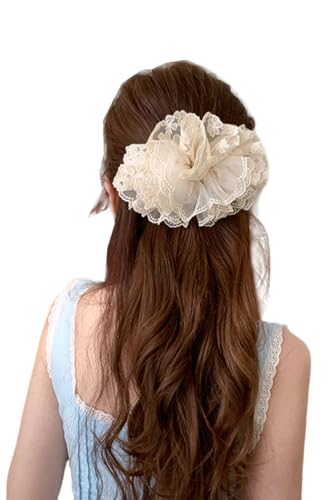 Französische Haarspangen, Spitzen-Haarspange, Frühling-Haarspange, Haarschmuck für Damen, Hellgelb von TEDPRBGE