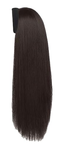Stirnband-Perücke, abnehmbares Stirnband, lang, glatt, weiche und natürliche Kunstfaser-Perücken für Damen, 58,4 cm, Schwarz / Braun / Schwarz Stirnband-Perücke, abnehmbares Stirnband, lang, glatt, weiche und natürliche Kunstfaser-Perücken für Damen, 58,4 cm, Schwarz / Braun / Schwarz von TEDPRBGE