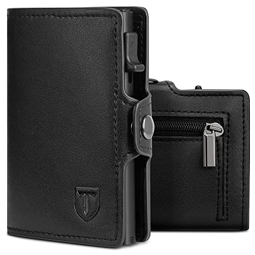 TEEHON Geldbörse Herren | Slim Wallet Kreditkartenetui | Kartenhalter Geldbeutel Herren |Portemonnaie mit RFID Schutz| Münzfach (B-Schwarz)… von TEEHON