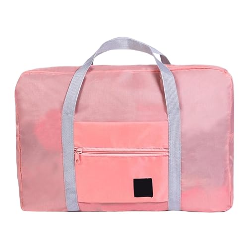 Faltbare Reisegepäck-Schultertasche, leichte Sport-Tragetasche, Aufbewahrungstasche für Bettwäsche, rose, Einheitsgröße von TEEKU