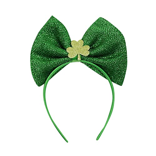 1 PCS St. Patricks Day Grünes Stirnband Shamrocks Clovers Head Boppers Leprechaun Top Hat 1PCS ene Schmuck Damen (B, One Size) von TEELONG