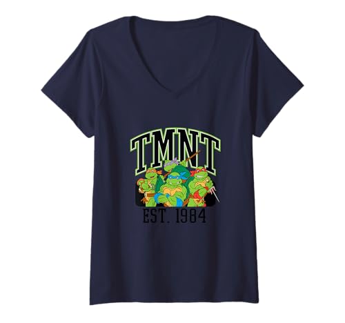 Damen Teenage Mutant Ninja Turtles Mutated In 1984 Front & Back T-Shirt mit V-Ausschnitt von Teenage Mutant Ninja Turtles