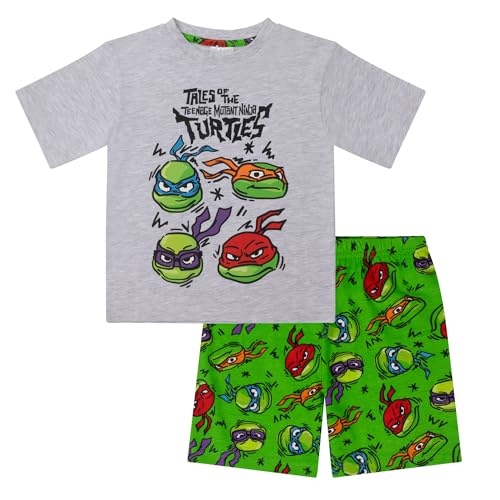 TEENAGE MUTANT NINJA Turtle 100% Baumwolle Kurzarm Schlafanzüge, TMNT, 9-10 Jahre: 140cm, Grün von TEENAGE MUTANT NINJA