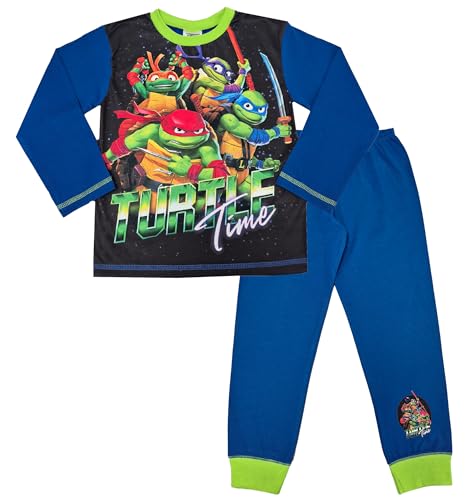 TEENAGE MUTANT NINJA Turtles Jungen Schlafanzug TMNT Turtle Time PJs, blau, 5-6 Years von TEENAGE MUTANT NINJA