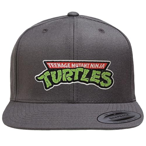 Teenage Mutant Ninja Turtles Offizielles Lizenzprodukt TMNT Logo Premium Snapback Cap (Dunkelgrau) von Teenage Mutant Ninja Turtles