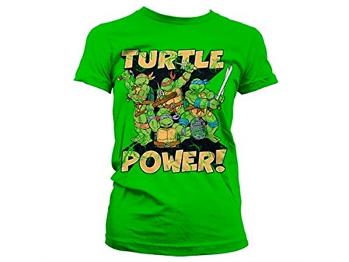 TMNT - Turtle Power! Girly T-Shirt – Grün – XL von Teenage Mutant Ninja Turtles