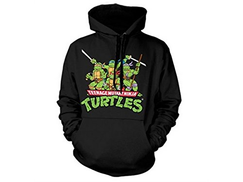 Teenage Mutant Ninja Turtles Herren Kapuzenpullover, Schwarz, L von Teenage Mutant Ninja Turtles
