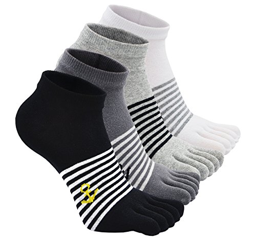 Herren Zehensocken Baumwolle Männer Five Fingers Socken Sport laufende Zehe Socken von Teenloveme