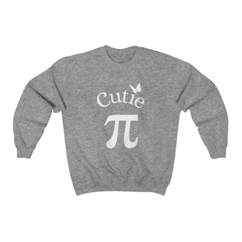 Cute & Lustige Cutie Pi Math Pie Schmetterling Entzückendes Mathe Wortspiel Unisex Crewneck Sweatshirt von TEESAME