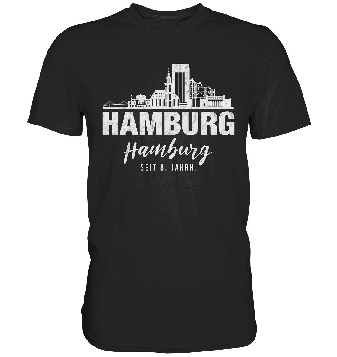 Hamburg Stadt Skyline T-Shirt, City Tshirts, Shirt , Kurzarm Unisex T-Shirt Mit Grunge, Weltenbummler Hamburg Stadt Skyline T-Shirt, City Tshirts, Shirt , Kurzarm Unisex T-Shirt Mit Grunge, Weltenbummler von TEESNTOWNS