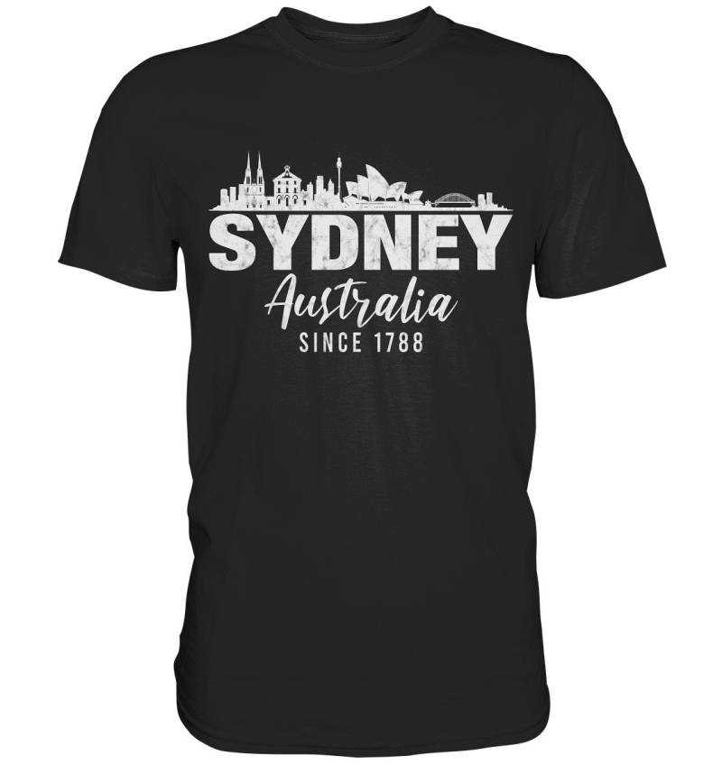 Sydney Skyline T-Shirt Schwarz, Australien Reise Shirt, Kurzärmeliges Unisex Urlaub Shirt Sydney Skyline T-Shirt Schwarz, Australien Reise Shirt, Kurzärmeliges Unisex Urlaub Shirt von TEESNTOWNS